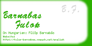 barnabas fulop business card